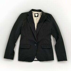 A New Day Navy Blue Career Blazer One Button Suit Jacket Women's Size 2